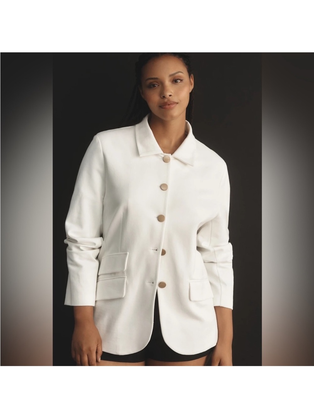 Anthropologie Dolan Left Coast Ponte Military Blazer Jacket - Picture 5 of 14